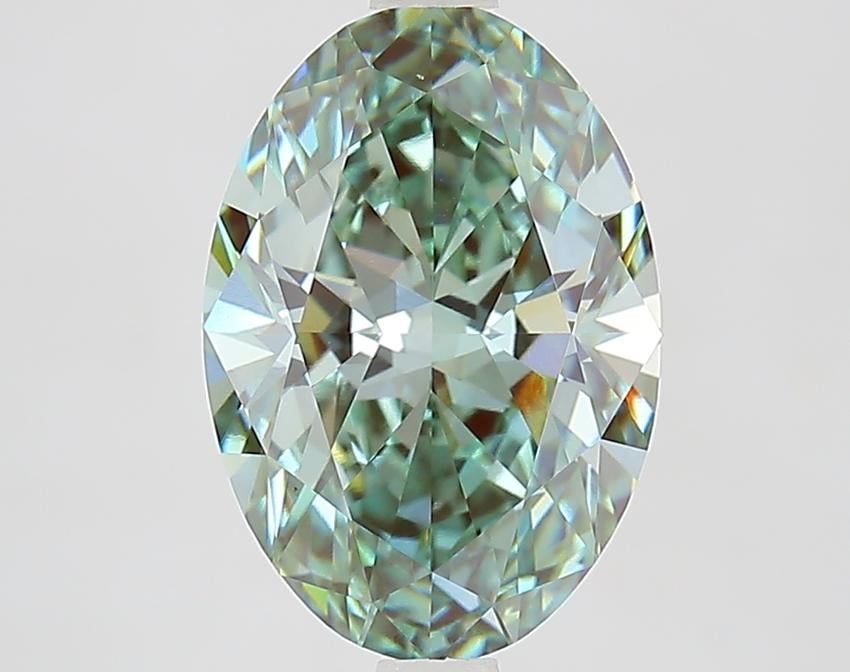 2.99 Ct. Fancy Green Oval Lab Grown Diamond