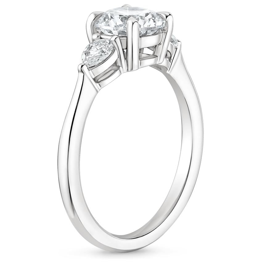 18K White Gold Petite Opera Diamond Ring (1/4 ct. tw.), large side view