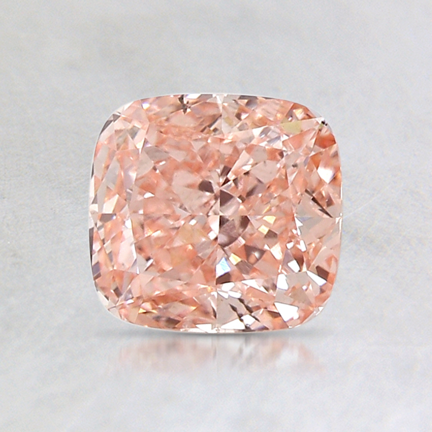 0.90 Ct. Fancy Orangy Pink Cushion Lab Grown Diamond