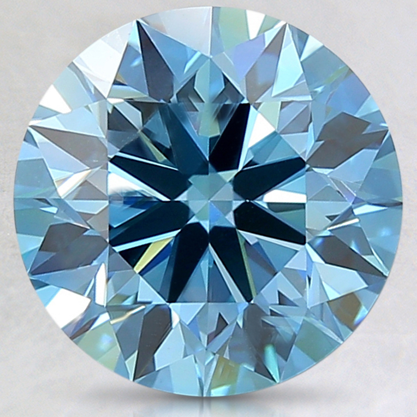 3.20 Ct. Fancy Vivid Blue Round Lab Grown Diamond