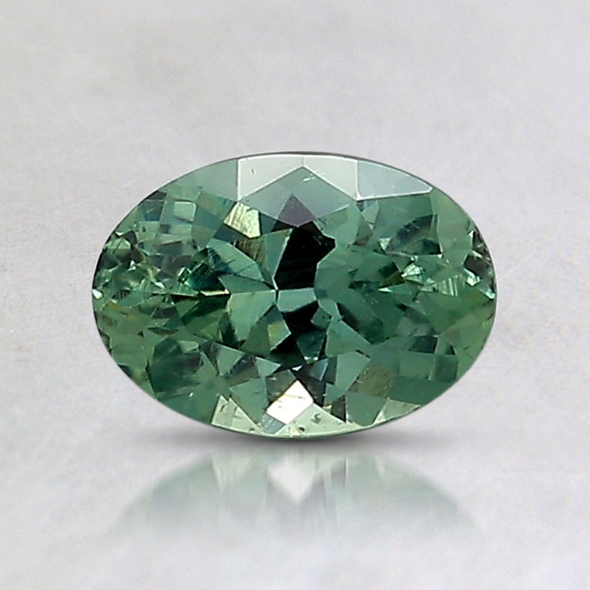 7x5mm Unheated Green Oval Montana Sapphire