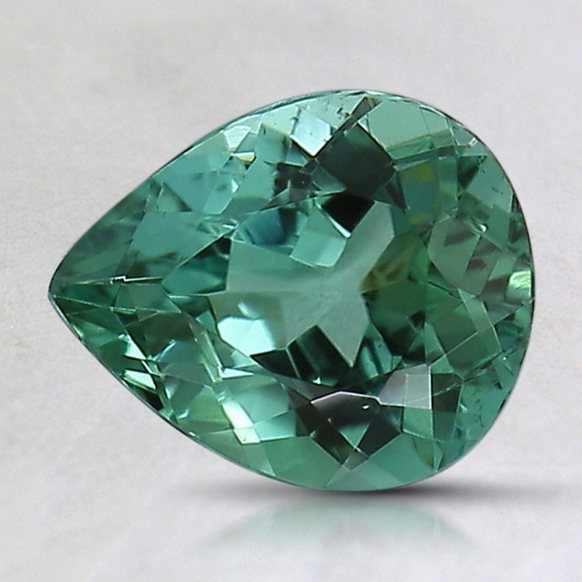 8.5x7mm Unheated Teal Pear Tourmaline