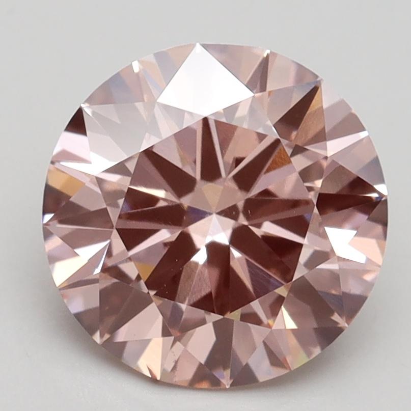 2.60 Ct. Fancy Intense Pink Round Lab Grown Diamond