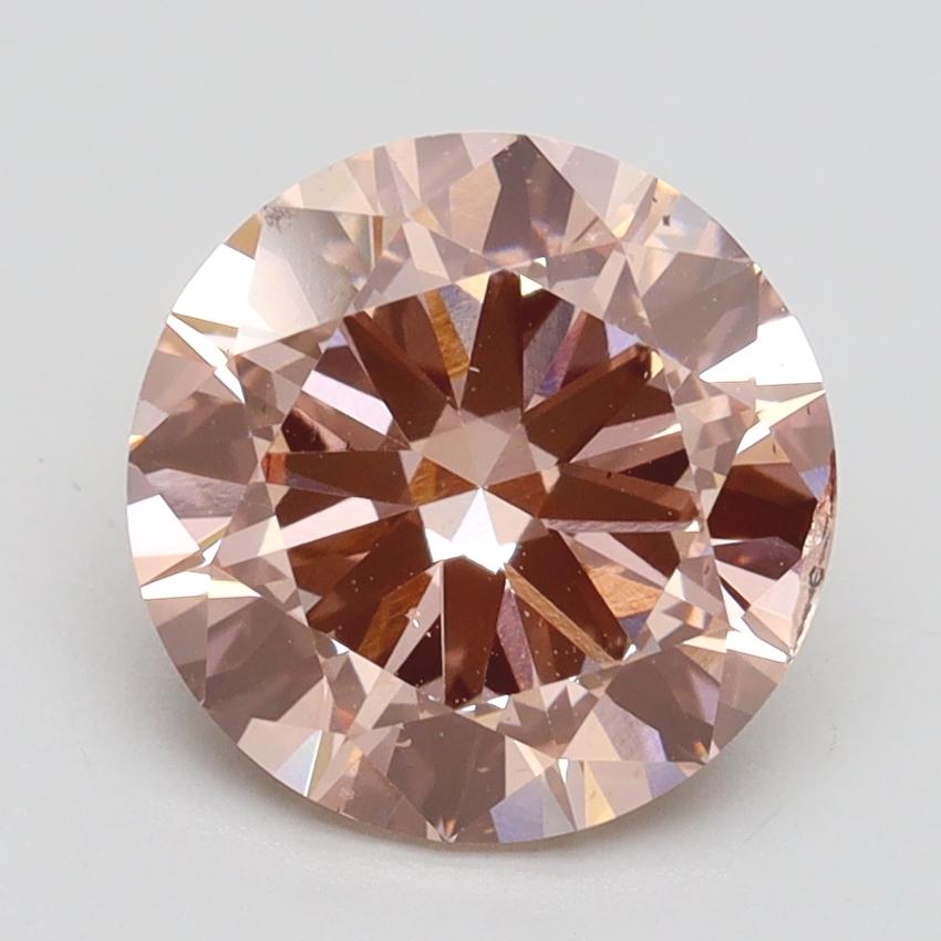 2.50 Ct. Fancy Intense Pink Round Lab Grown Diamond