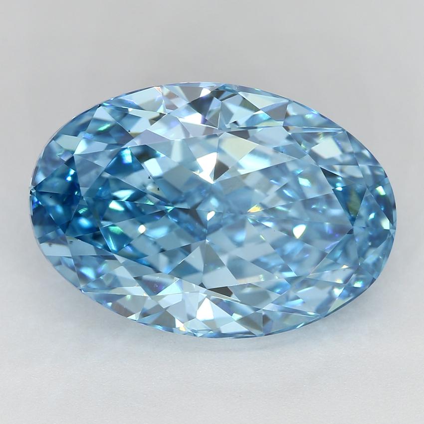 5.02 Ct. Fancy Vivid Blue Oval Lab Grown Diamond