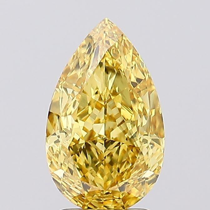 2.79 Ct. Fancy Vivid Yellow Pear Lab Grown Diamond
