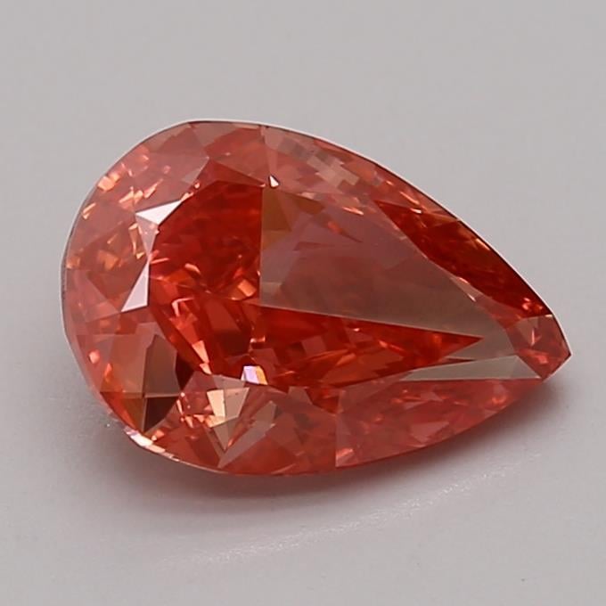 1.53 Ct. Fancy Vivid Red Pear Lab Grown Diamond