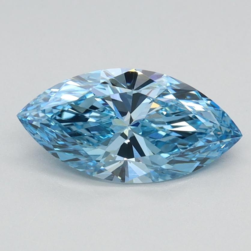 0.75 Ct. Fancy Vivid Blue Marquise Lab Grown Diamond