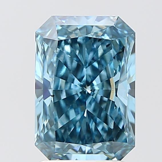 2.01 Ct. Fancy Vivid Blue Radiant Lab Grown Diamond