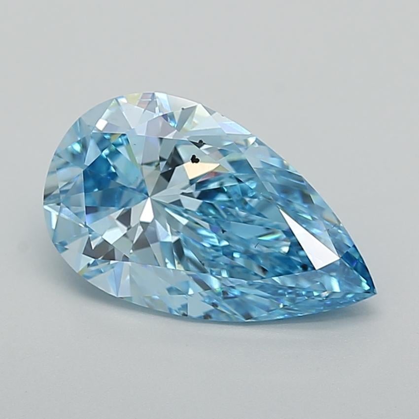 2.91 Ct. Fancy Vivid  Blue Pear Lab Grown Diamond