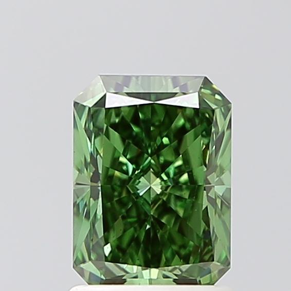 1.33 Ct. Fancy Vivid Green Radiant Lab Grown Diamond