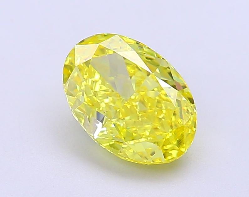 1.66 Ct. Fancy Vivid  Yellow Oval Lab Grown Diamond