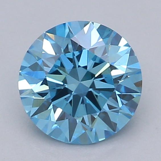 0.53 Ct. Fancy Vivid Blue Round Lab Grown Diamond