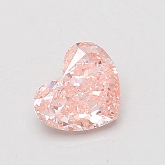 0.55 Ct. Fancy Vivid Pink Heart Lab Grown Diamond
