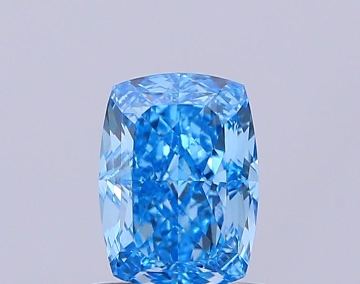 1.13 Ct. Fancy Vivid  Blue Cushion Lab Grown Diamond