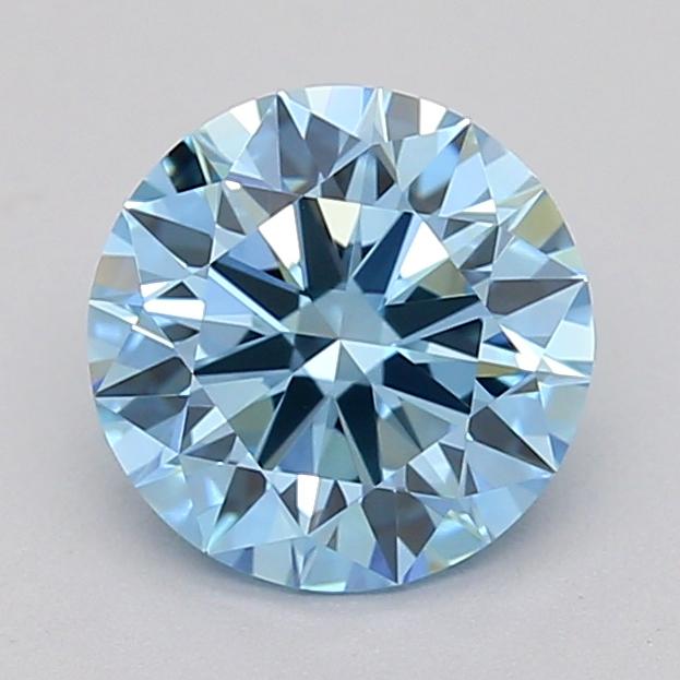0.70 Ct. Fancy Vivid  Blue Round Lab Grown Diamond