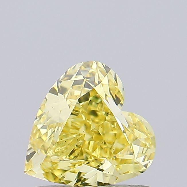 1.13 Ct. Fancy Vivid  Yellow Heart Lab Grown Diamond