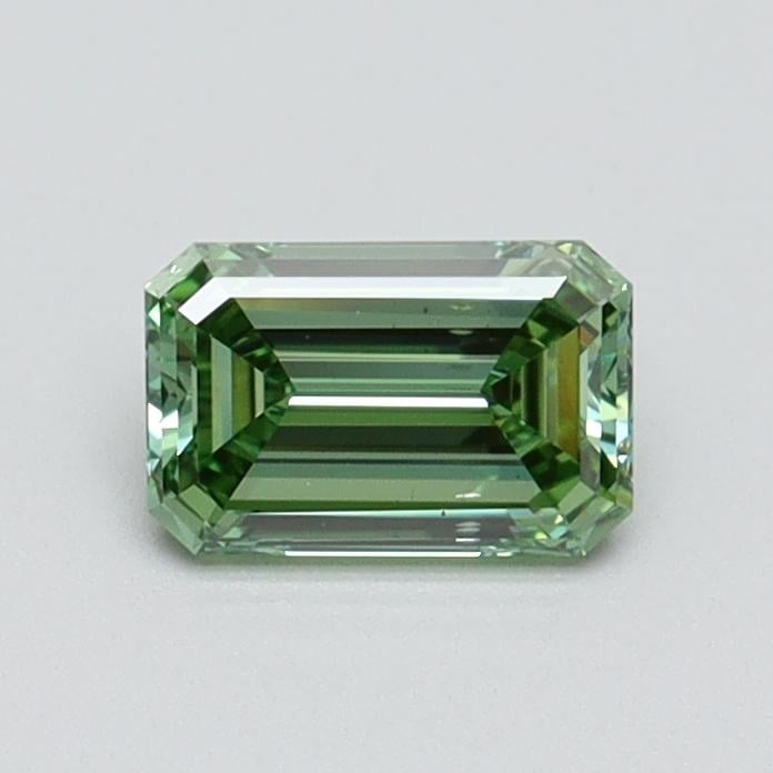 0.52 Ct. Fancy Vivid Pacific Green Emerald Lab Grown Diamond