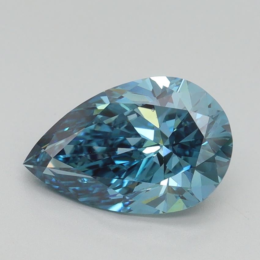 2.00 Ct. Fancy Vivid Blue Pear Lab Grown Diamond