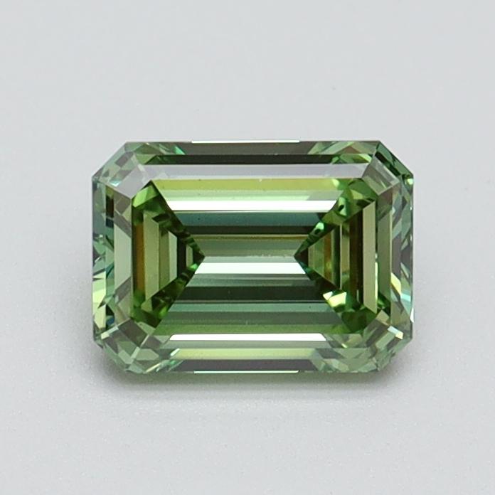 0.73 Ct. Fancy Vivid Green Emerald Lab Grown Diamond