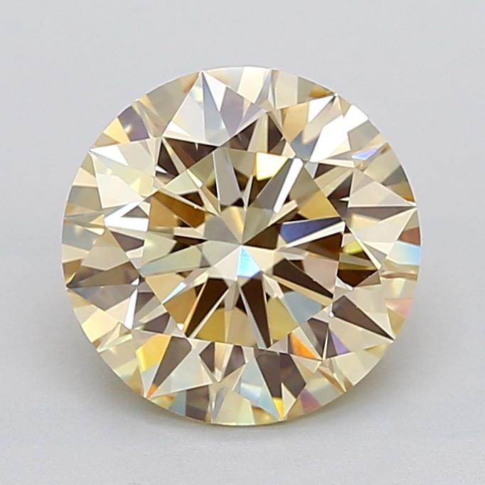 3.09 Ct. Fancy Light  Yellow Round Lab Grown Diamond
