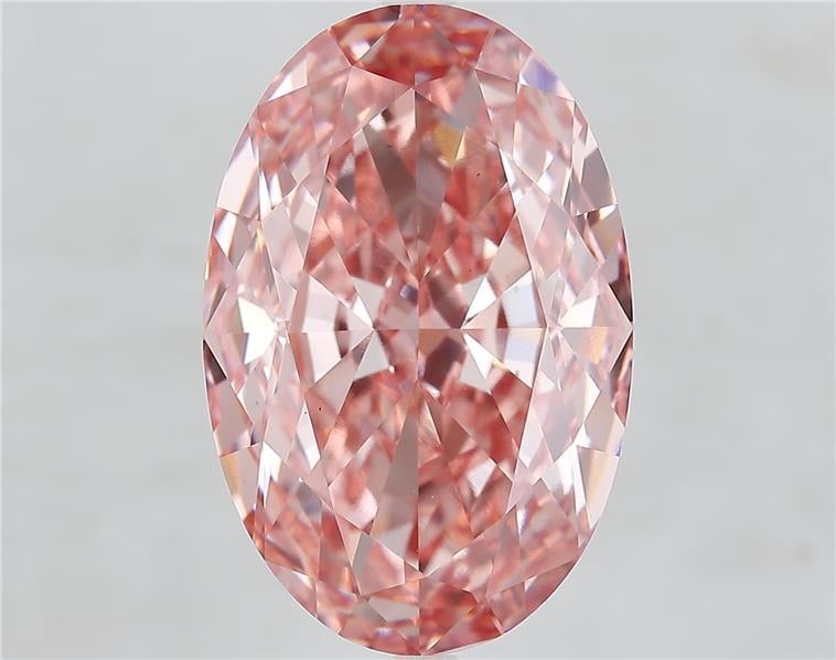 15.03 Ct. Fancy Vivid  Pink Oval Lab Grown Diamond