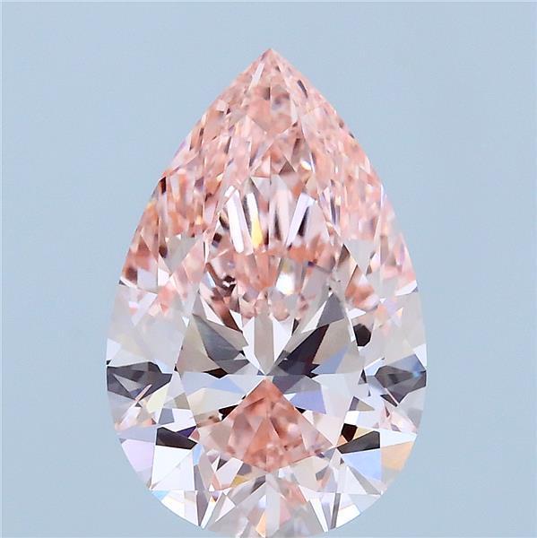 3.07 Ct. Fancy Vivid Pink Pear Lab Grown Diamond