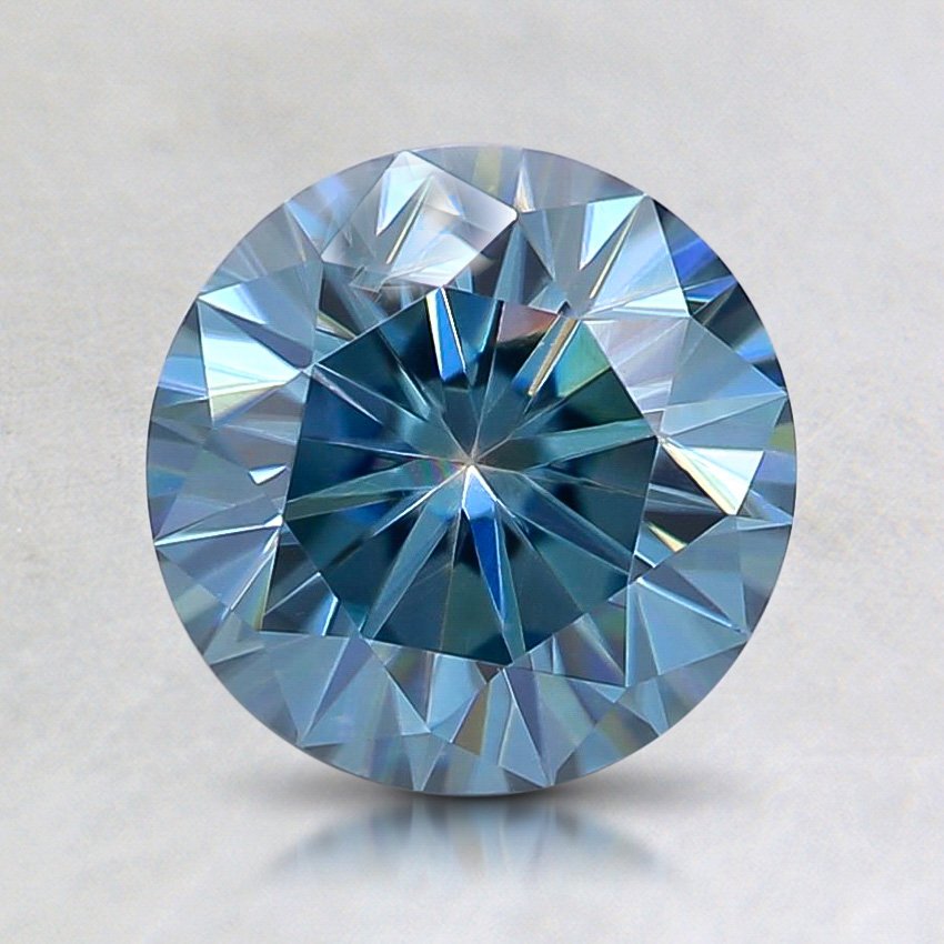 7mm Premium Blue Round Moissanite