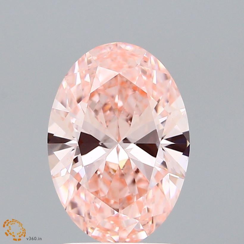 2.01 Ct. Fancy Vivid  Pink Oval Lab Grown Diamond