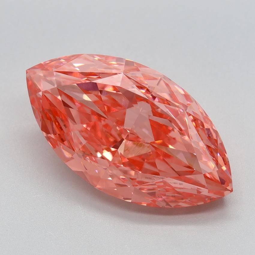 4.08 Ct. Fancy Vivid Pink Marquise Lab Grown Diamond