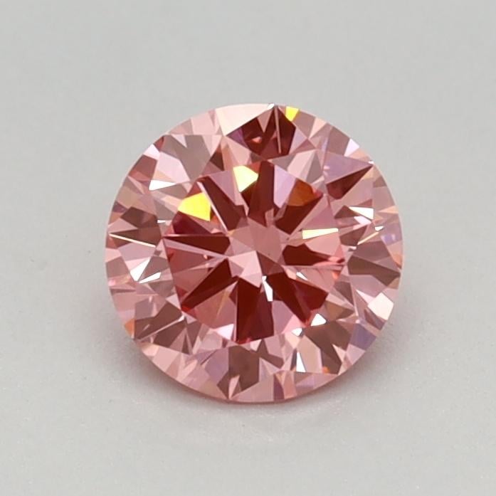 0.47 Ct. Fancy Vivid Pink Round Lab Grown Diamond