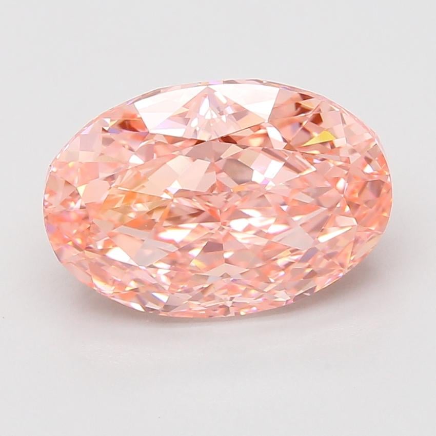 6.04 Ct. Fancy Vivid Pink Oval Lab Grown Diamond