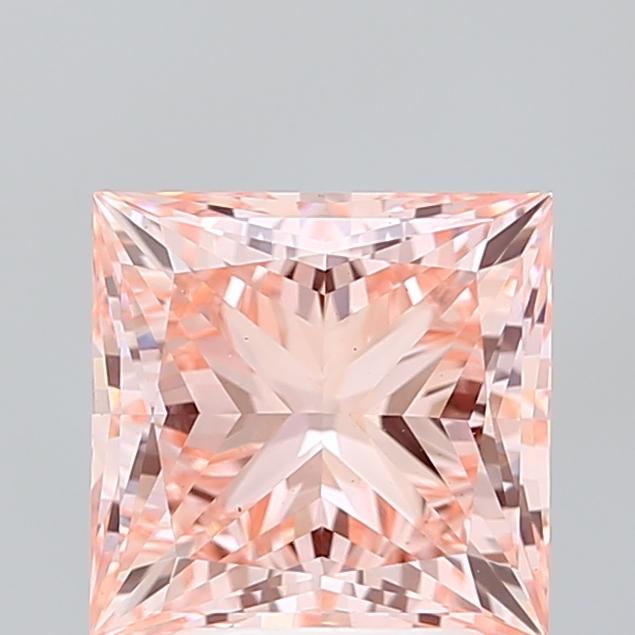 3.30 Ct. Fancy Vivid Pink Princess Lab Grown Diamond