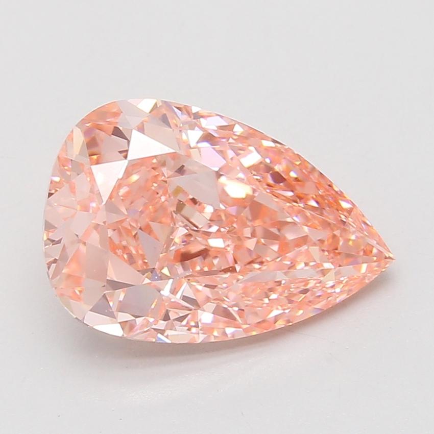 5.31 Ct. Fancy Vivid Pink Pear Lab Grown Diamond