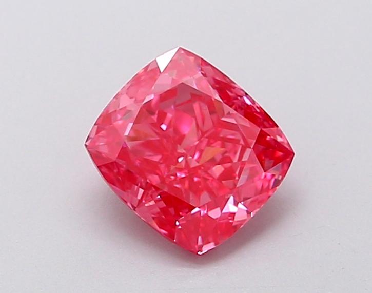 1.06 Ct. Fancy Vivid  Pink Cushion Lab Grown Diamond
