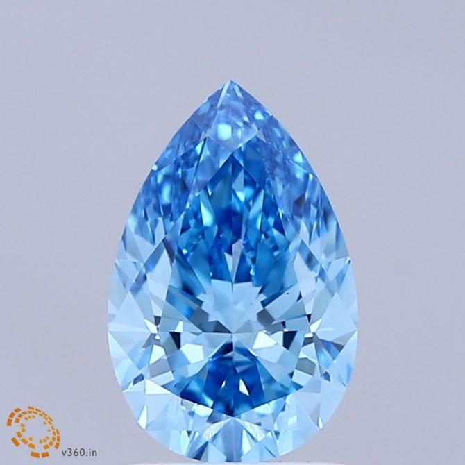 1.20 Ct. Fancy Vivid Blue Pear Lab Grown Diamond