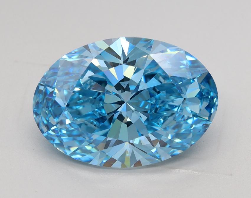 3.36 Ct. Fancy Vivid Blue Oval Lab Grown Diamond