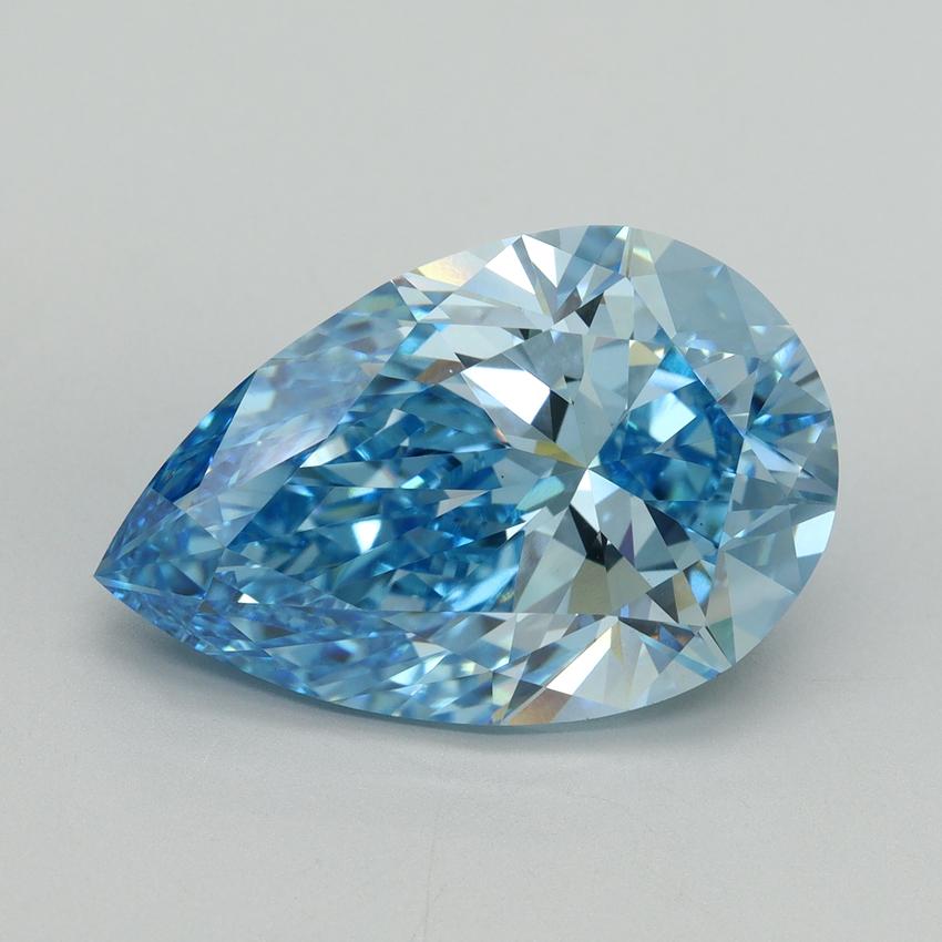 10.03 Ct. Fancy Vivid Blue Pear Lab Grown Diamond