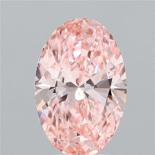3.22 Ct. Fancy Vivid Pink Oval Lab Grown Diamond