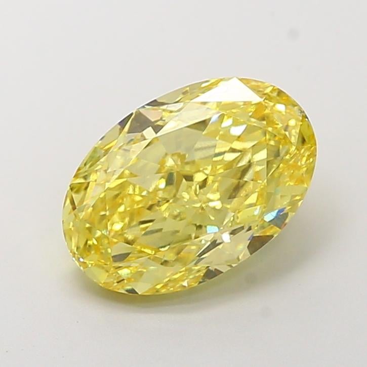 5.02 Ct. Fancy Vivid Yellow Oval Lab Grown Diamond
