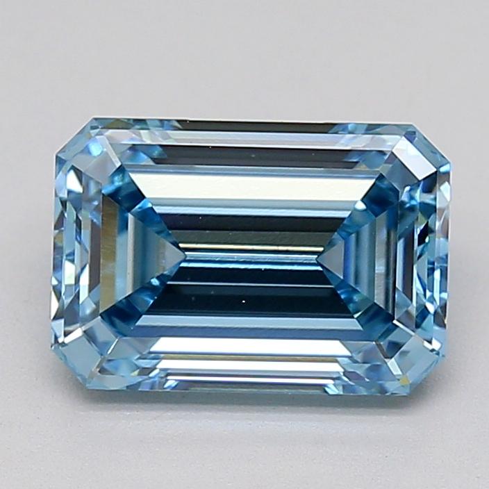 2.42 Ct. Fancy Vivid  Blue Emerald Lab Grown Diamond