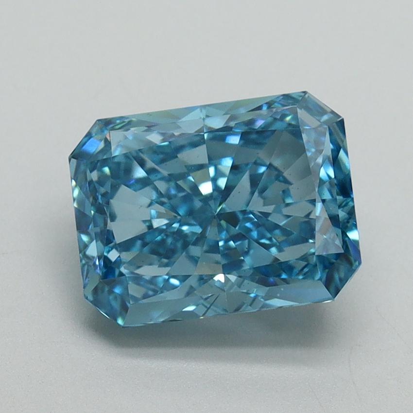2.52 Ct. Fancy Vivid Blue Radiant Lab Grown Diamond
