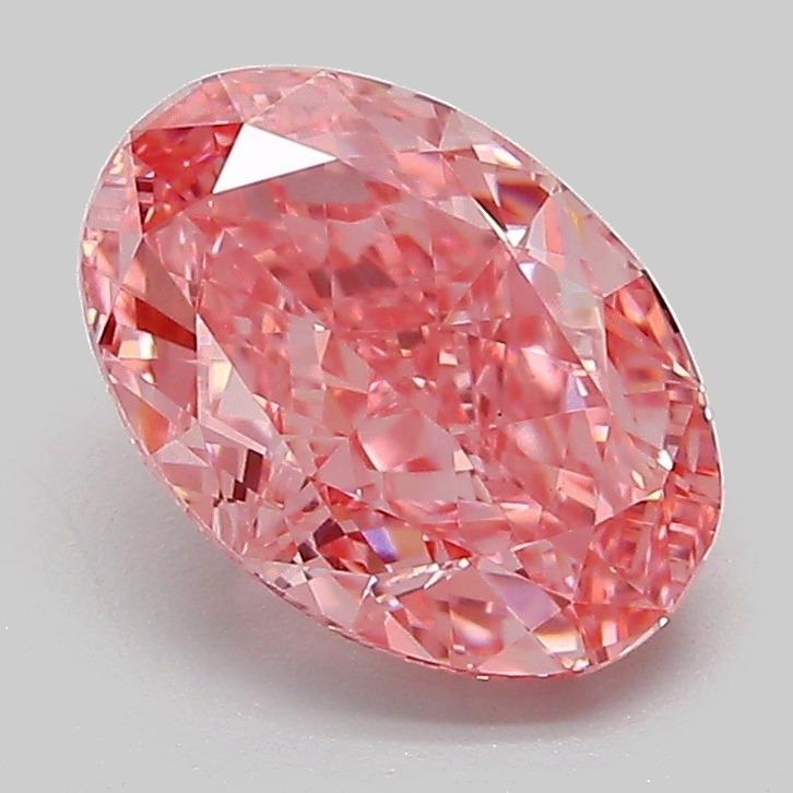 2.10 Ct. Fancy Vivid Pink Oval Lab Grown Diamond