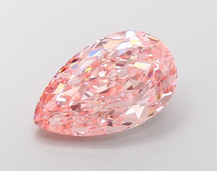 10.99 Ct. Fancy Vivid Pink Pear Lab Grown Diamond