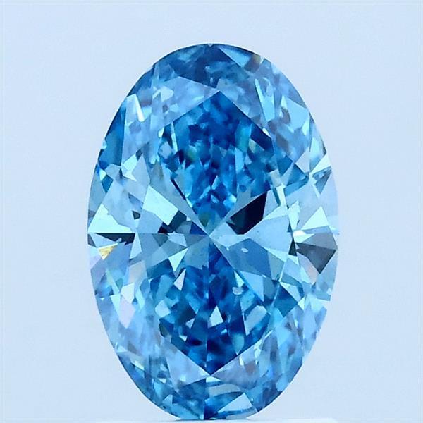 1.01 Ct. Fancy Vivid Blue Oval Lab Grown Diamond