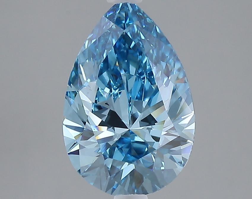 2.43 Ct. Fancy Vivid  Blue Pear Lab Grown Diamond