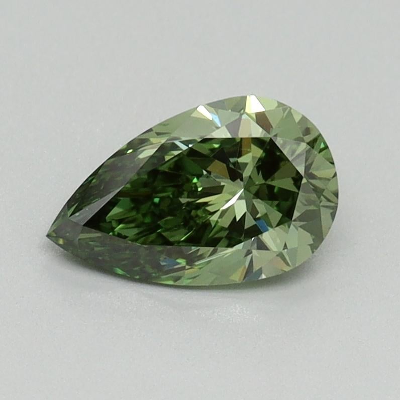 0.70 Ct. Fancy Vivid Green Pear Lab Grown Diamond
