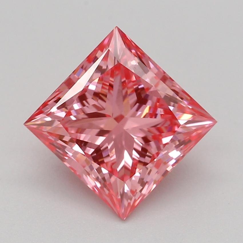 1.08 Ct. Fancy Vivid Pink Princess Lab Grown Diamond