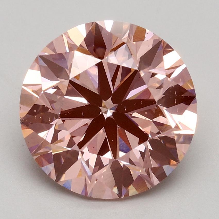 3.01 Ct. Fancy Intense Pink Round Lab Grown Diamond