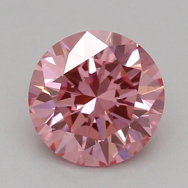 0.50 Ct. Fancy Vivid Pink Round Lab Grown Diamond